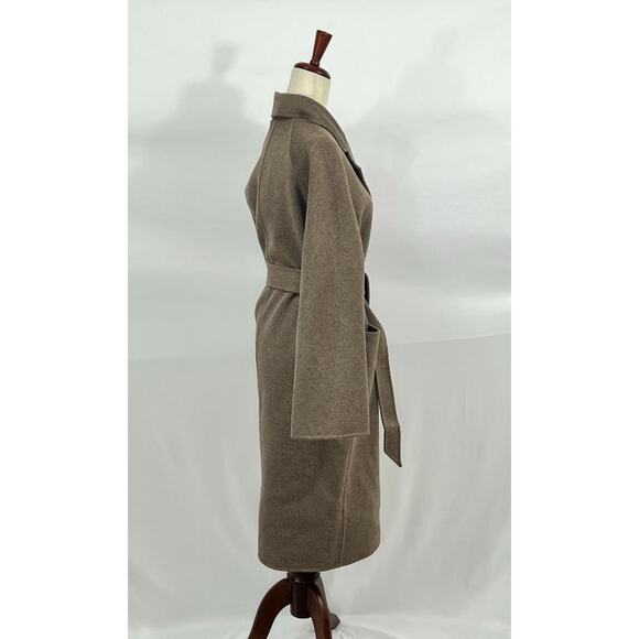 THE CURATED Sz S Small Chocolate Melange Classic Coat Wool Cashmere NWT - Picture 9 of 14